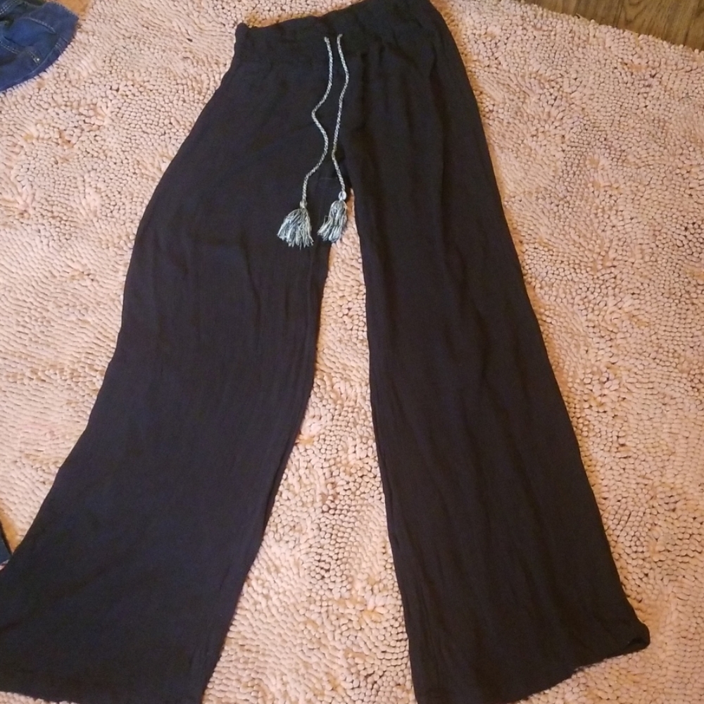 Stretchy black rayon pants